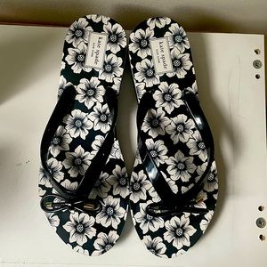Kate Spade floral flip flops